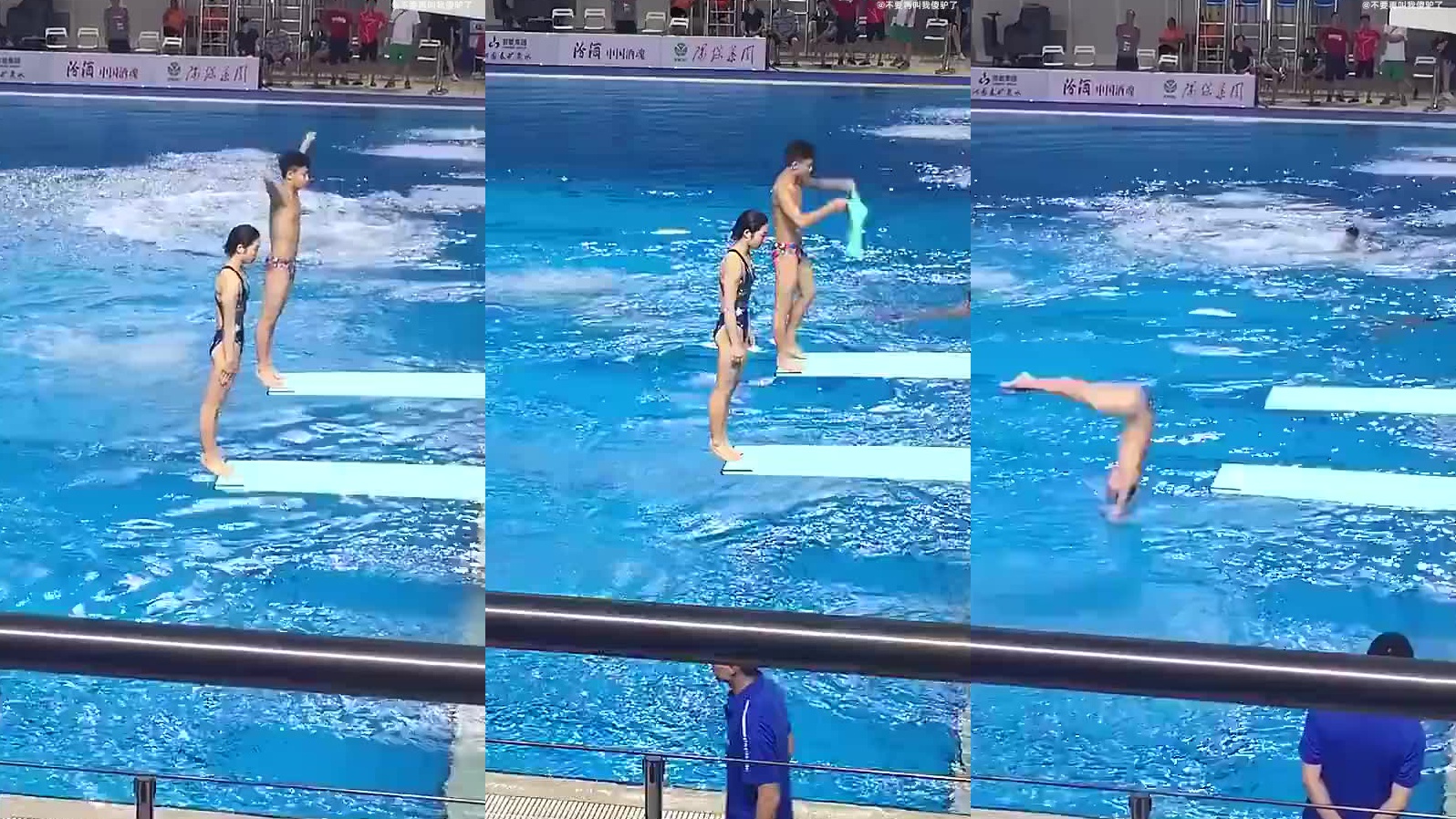 最后近距离看一看跳水比赛!跟后面形成了鲜明的对比!