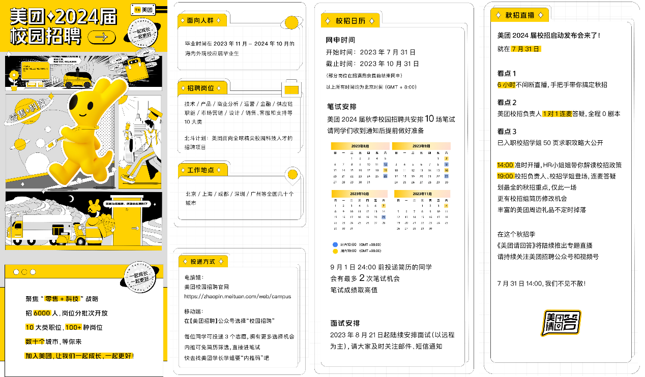 美团2024届校园招聘将录用6000人，技术类岗位扩招超50%|美团_新浪财经_新浪网
