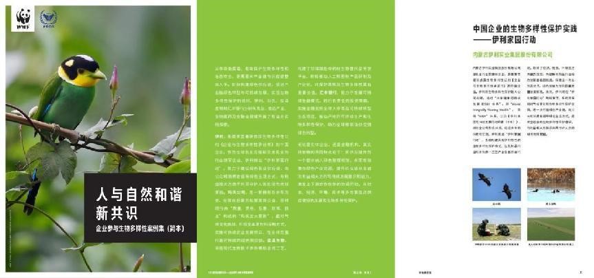 伊利作为唯一乳企入选《人与自然和谐新共识——企业生物多样性保护案例集》