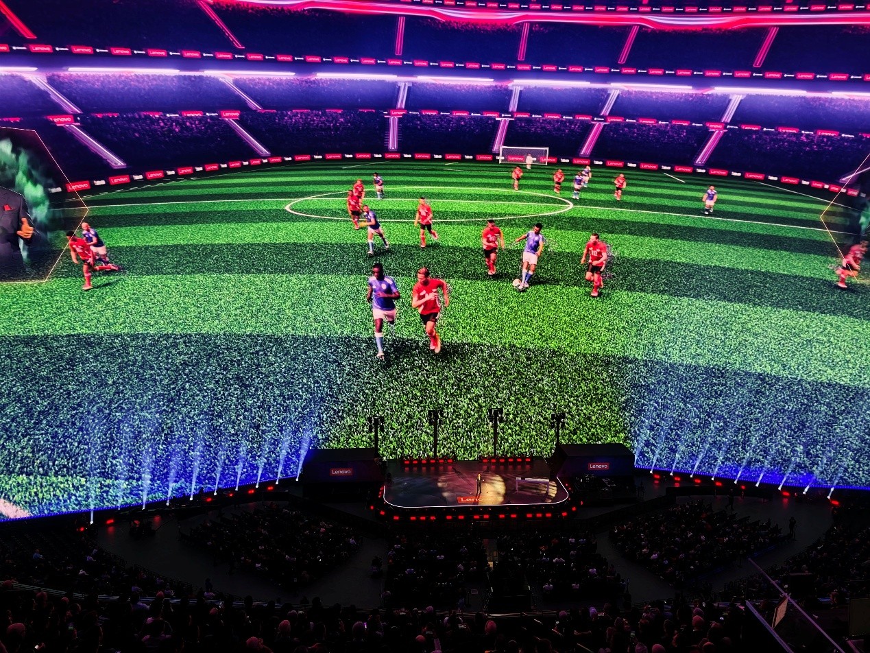 联想2026年联想创新科技大会（Tech World）展示Football AI Pro、VAR 3D Avatars、Referee View Al Stabilizer等创新场景