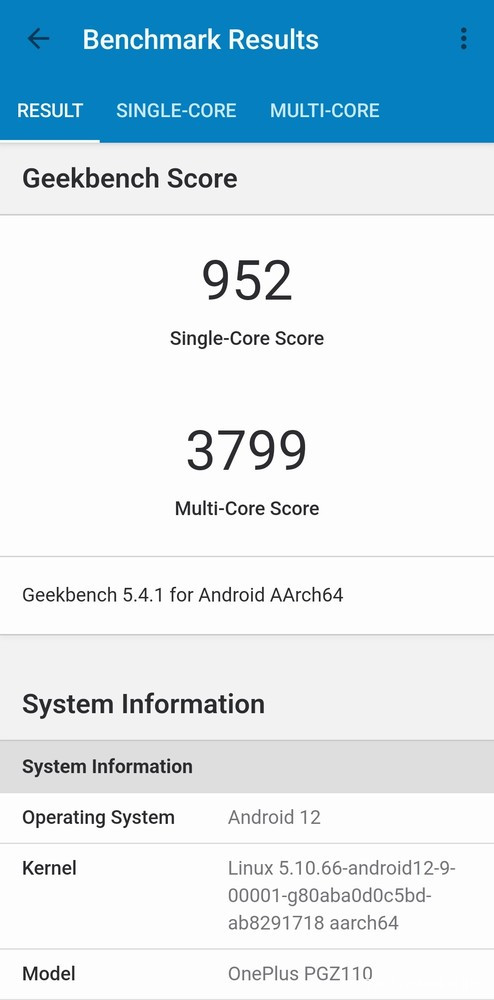 一加Ace竞速版Geekbench 5跑分