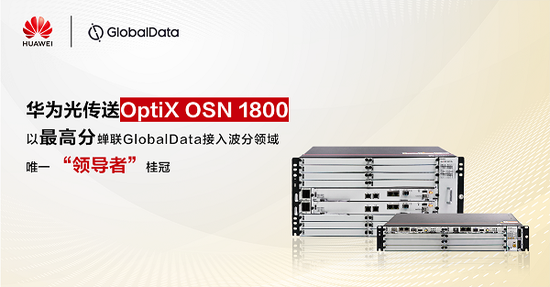 华为optixosn1800系列产品以最高分蝉联globaldata接入波分唯一领导者