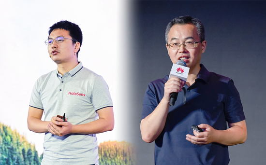分销业务总经理 唐本莹,华为中国区机器视觉cto 吴坤(顺序为从左到右)
