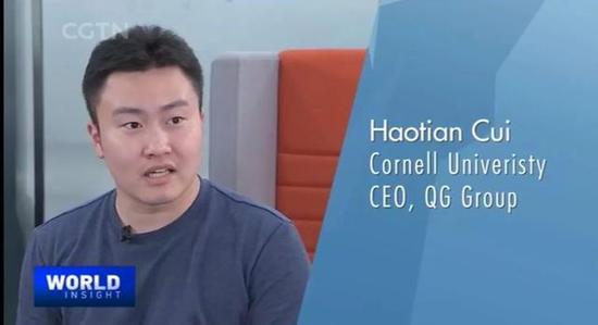 易思汇团队以外,还有4位刚刚毕业的留学生代表,qg group ceo崔昊天