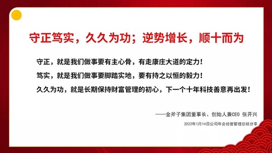 守正笃实久久为功金斧子张开兴2022年1月14日年会经营总结