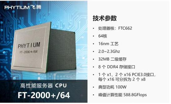 与比特大陆 4 款 a 产品完成适配的飞腾 ft-2000 /64 处理器是飞腾