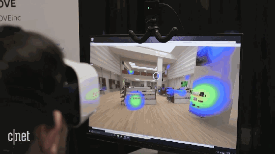 fove首款眼动追踪头显亮相ces这回玩vr游戏更爽了
