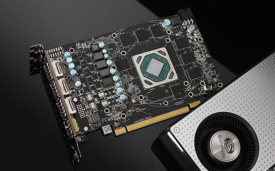 公版amd rx 470显卡的pcb板