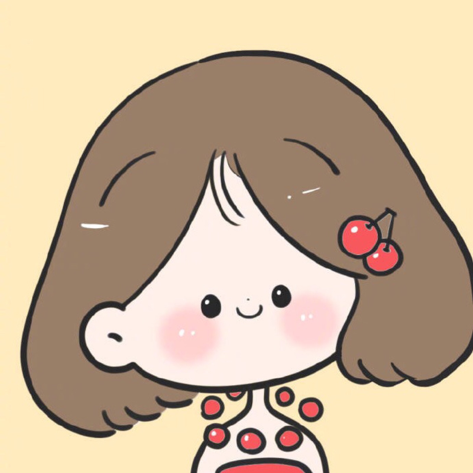 太萌的简笔画女孩头像今日份的可可爱爱