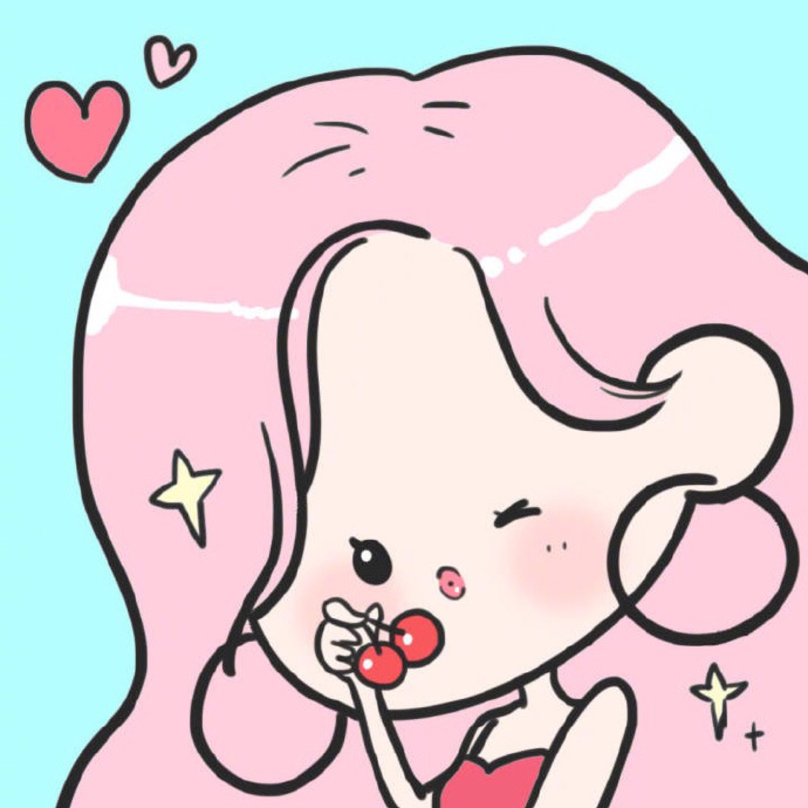 太萌的简笔画女孩头像今日份的可可爱爱