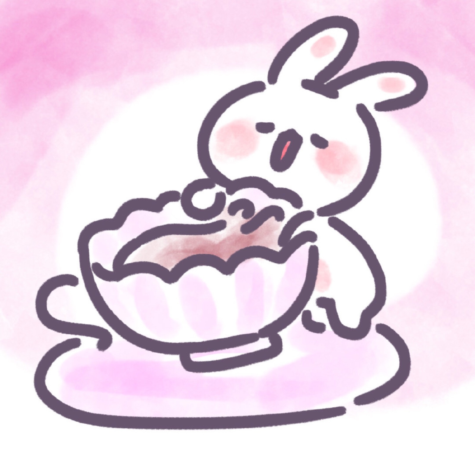 可爱简笔画小兔子头像萌萌哒小白兔图标