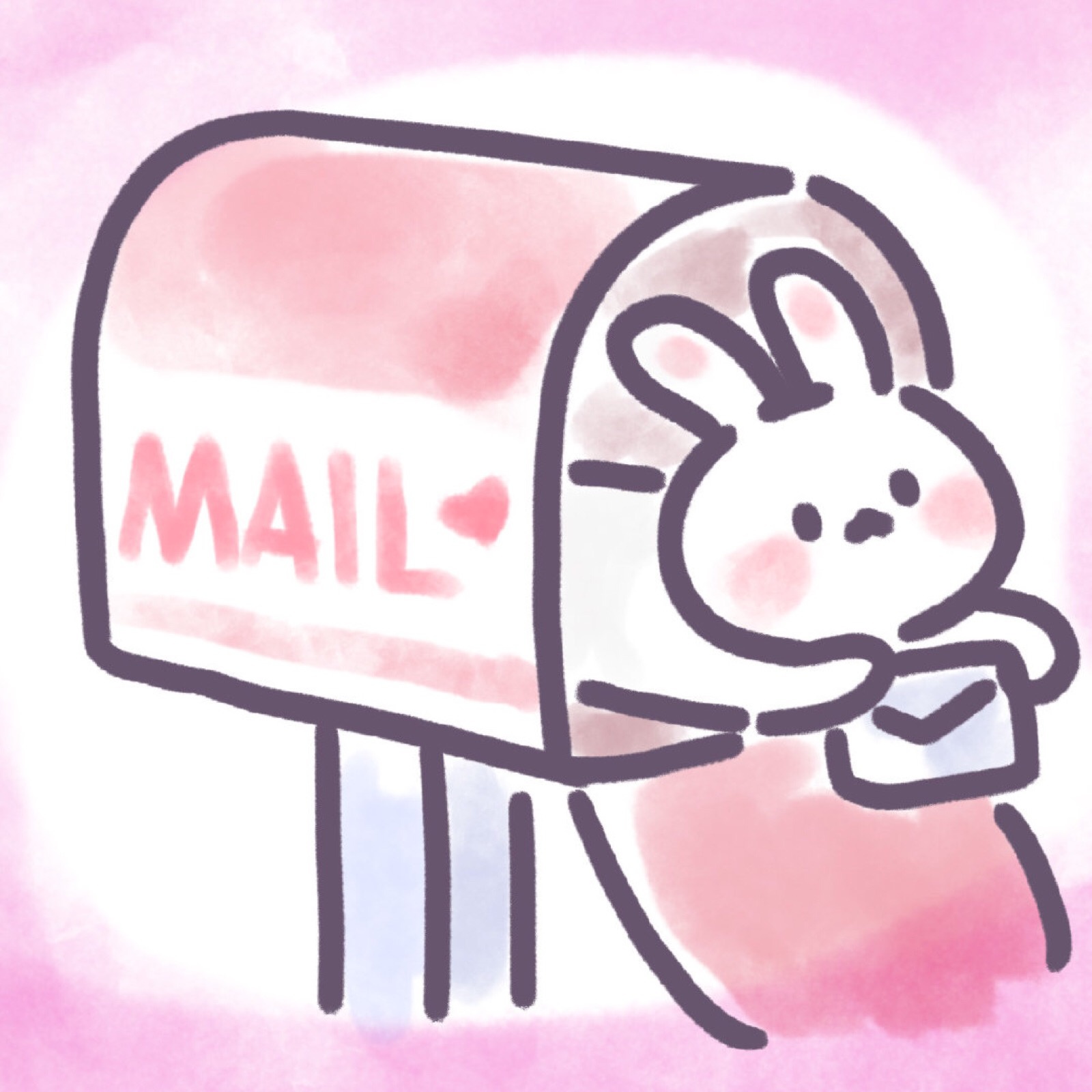 可爱简笔画小兔子头像萌萌哒小白兔图标