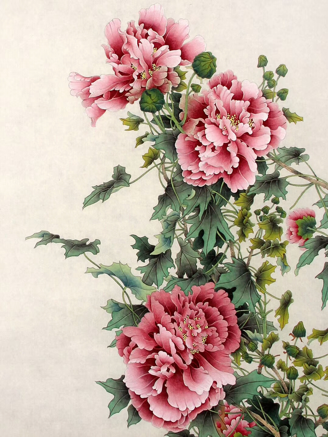 知名美女画家韦娜~中国画工笔花鸟欣赏