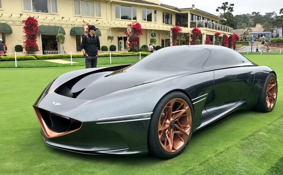 2018圆石滩车展:现代纯电动概念车genesis essentia亮相车展