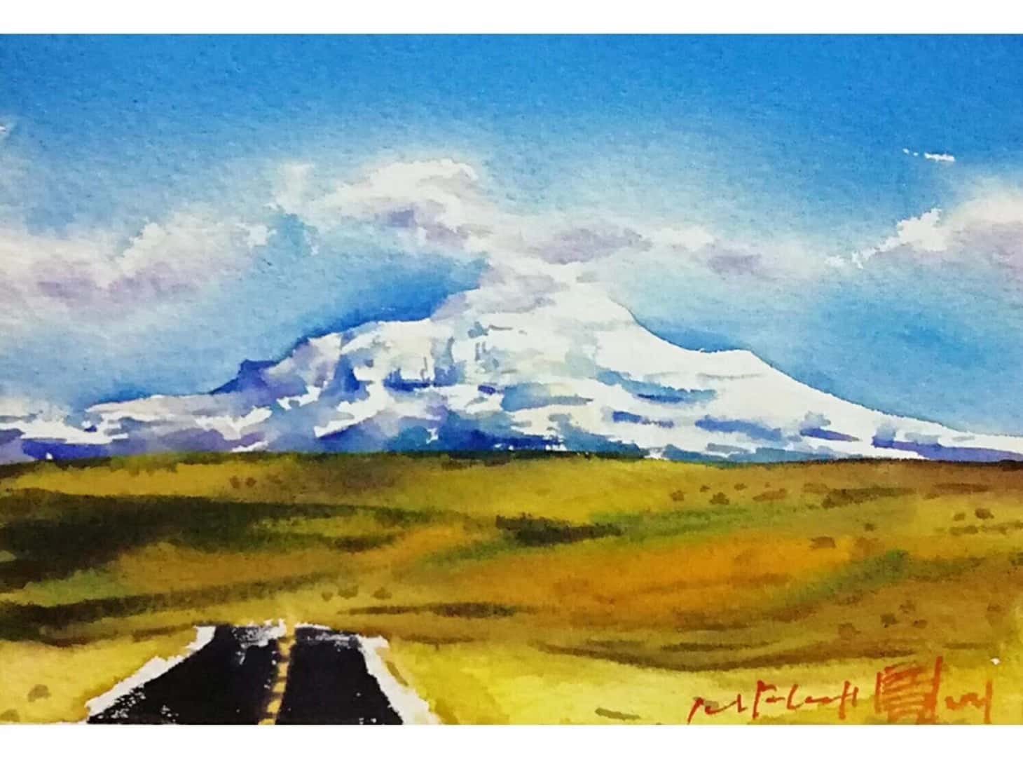 【百绘成触】绘画群主题团练第39期【雪山】|雪山|绘画|主题_新浪新闻