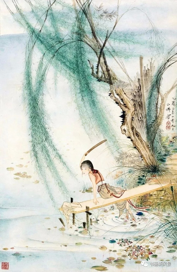 擅画媚妹的胡也佛~中国画工笔仕女欣赏|仕女|工笔|中国画_新浪新闻