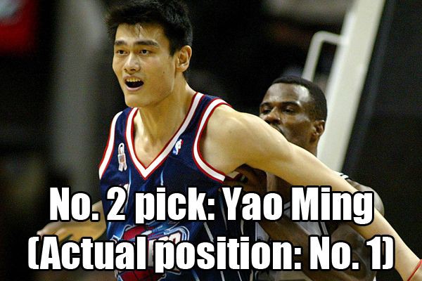 2002选秀重新排序:姚明榜眼,第一是他!