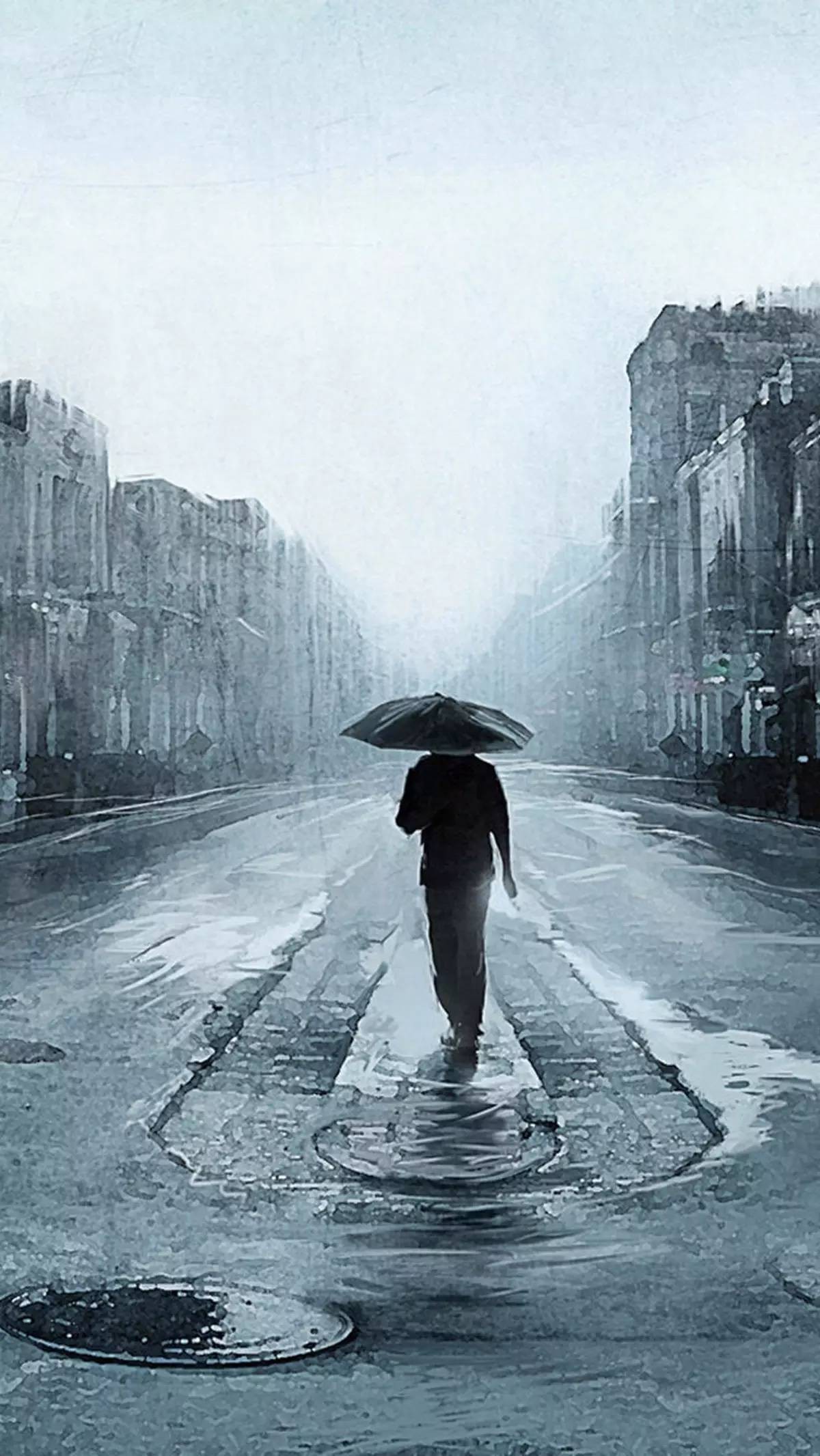 唯美壁纸,最美不过下雨天