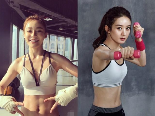 袁姗姗秀腹肌叫板赵丽颖?肚上的一个小部位让她完败