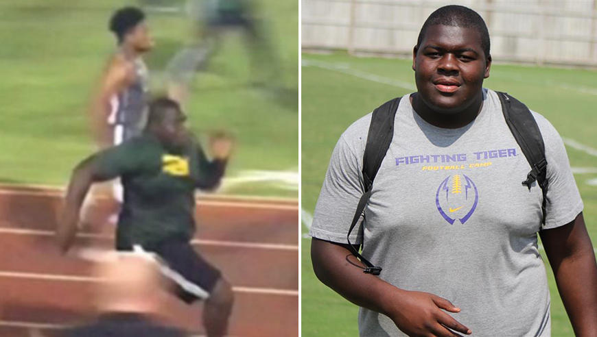 美国300斤胖子短跑速度惊人被誉为橄榄球届博尔特