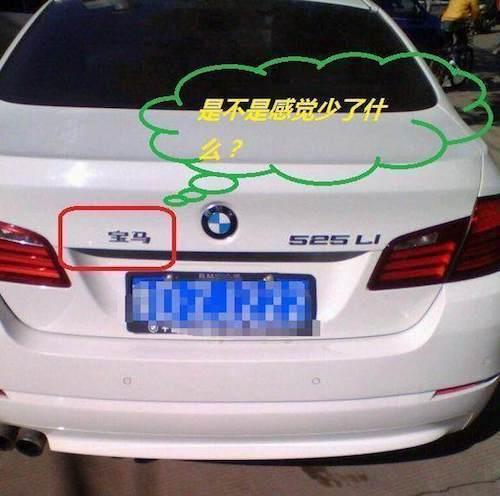 不过抠宝马车标不是为了好玩,而是为了面子.