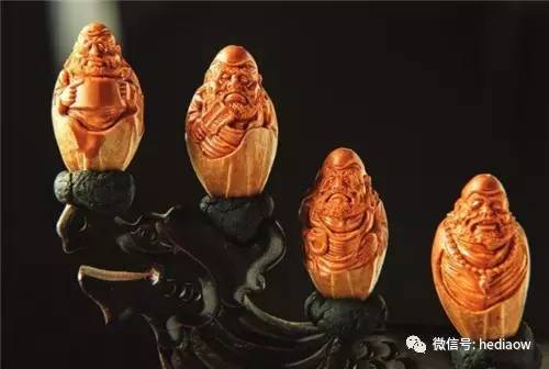 宋水官,赵英胜核雕名作欣赏:一刀一刻尽显世间神情