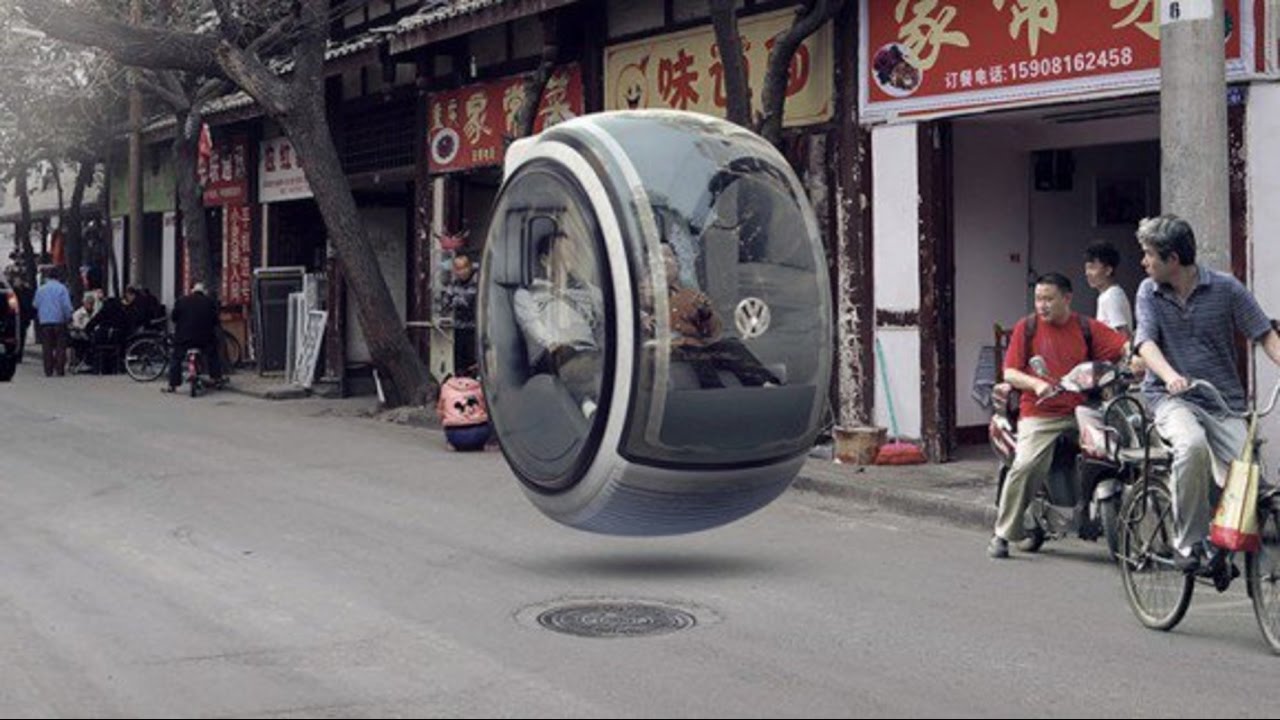 大众汽车在2012年发布了一款没有轮子的悬浮车,这款概念车的创意来自