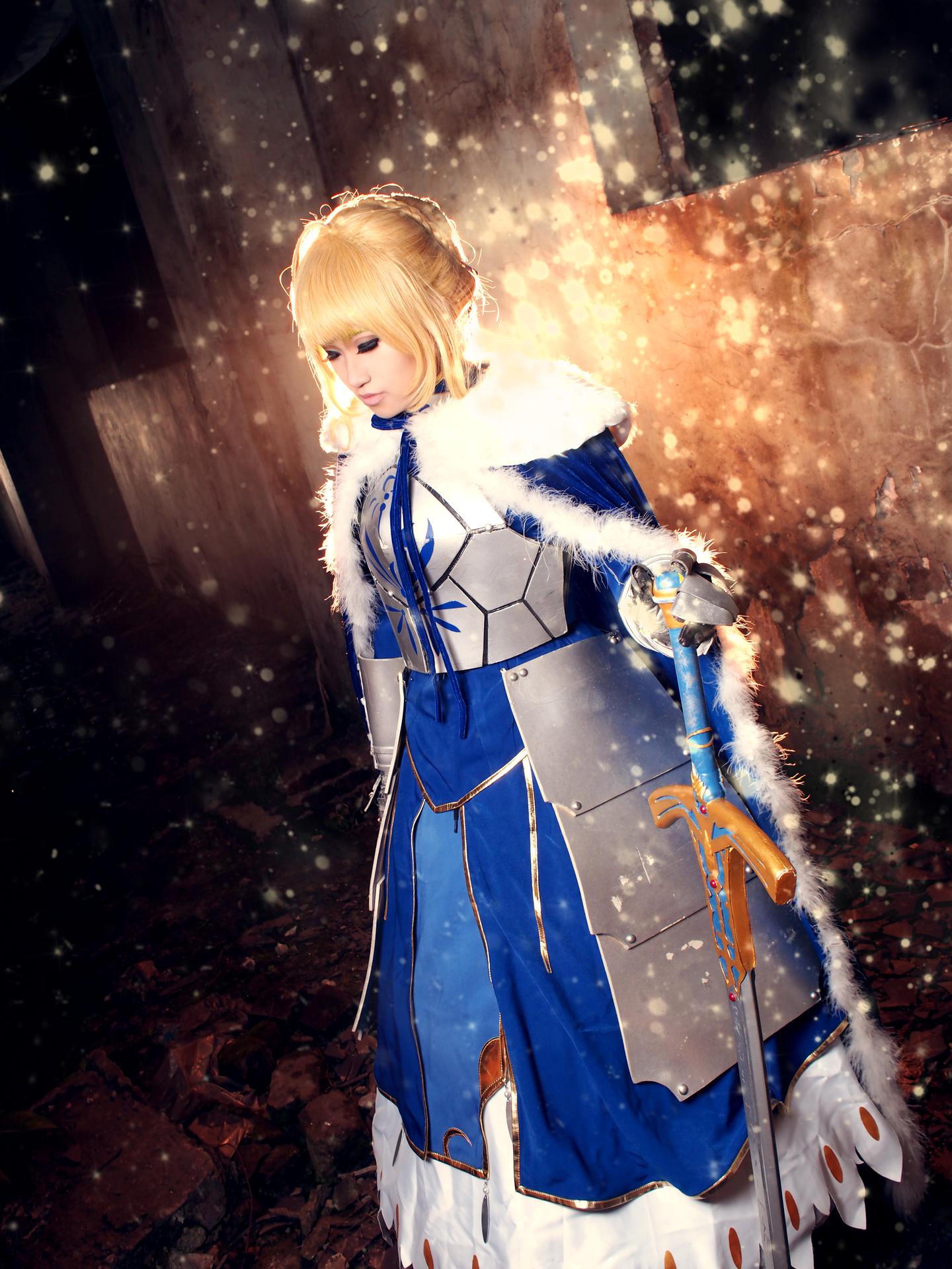 fate命运之夜 saber cosplay
