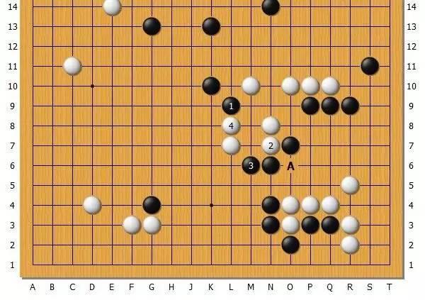 圖14 【圖14】如果黑棋直接進攻的話白棋的眼位也不錯,而黑棋自身也變