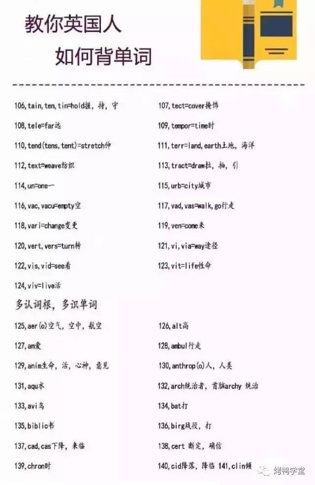 原来英国人是这样记单词的