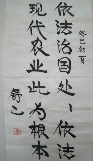 老舍之子舒乙书法作品欣赏