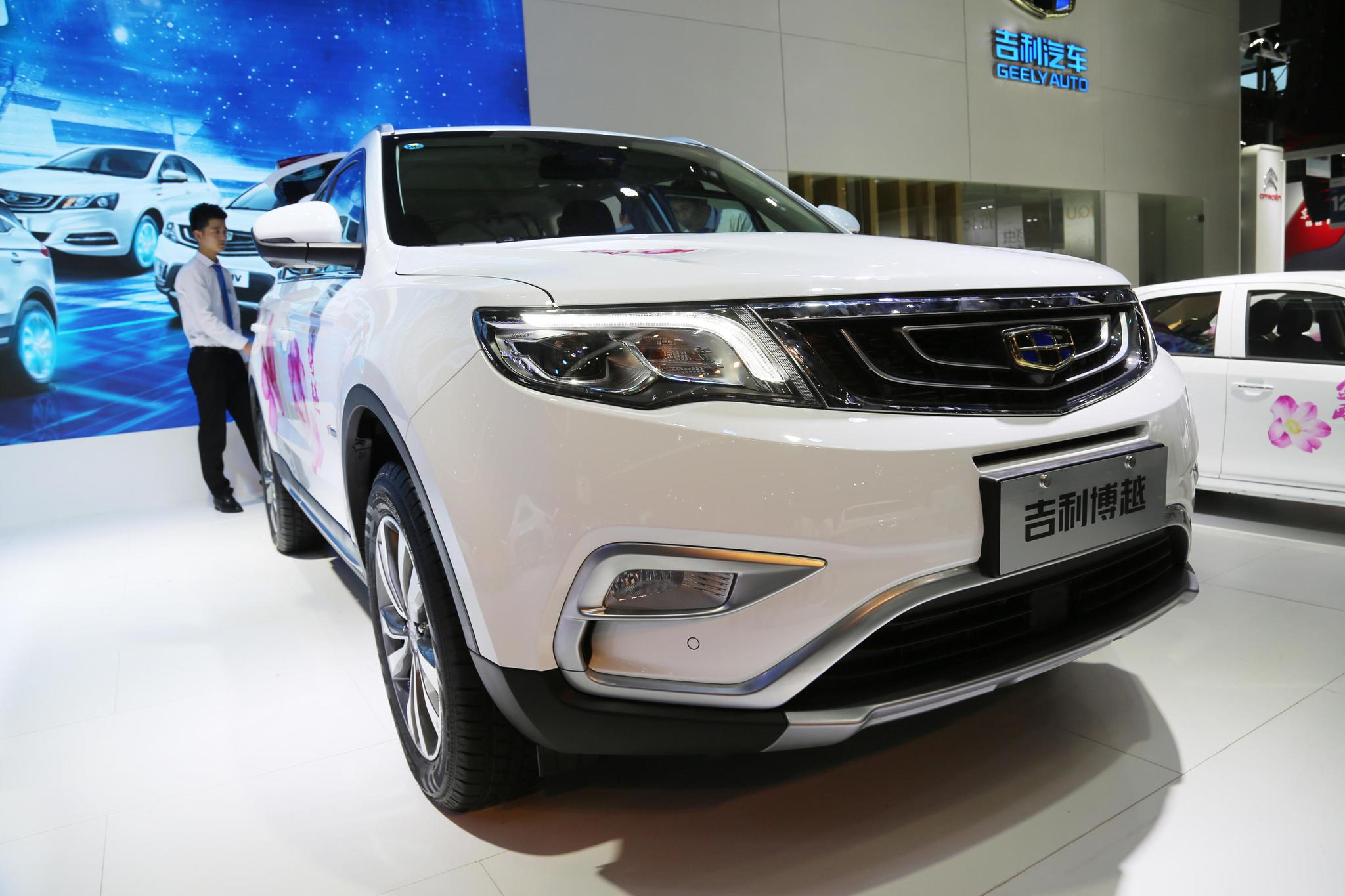 吉利博越,智能互联精品suv,车展实拍!