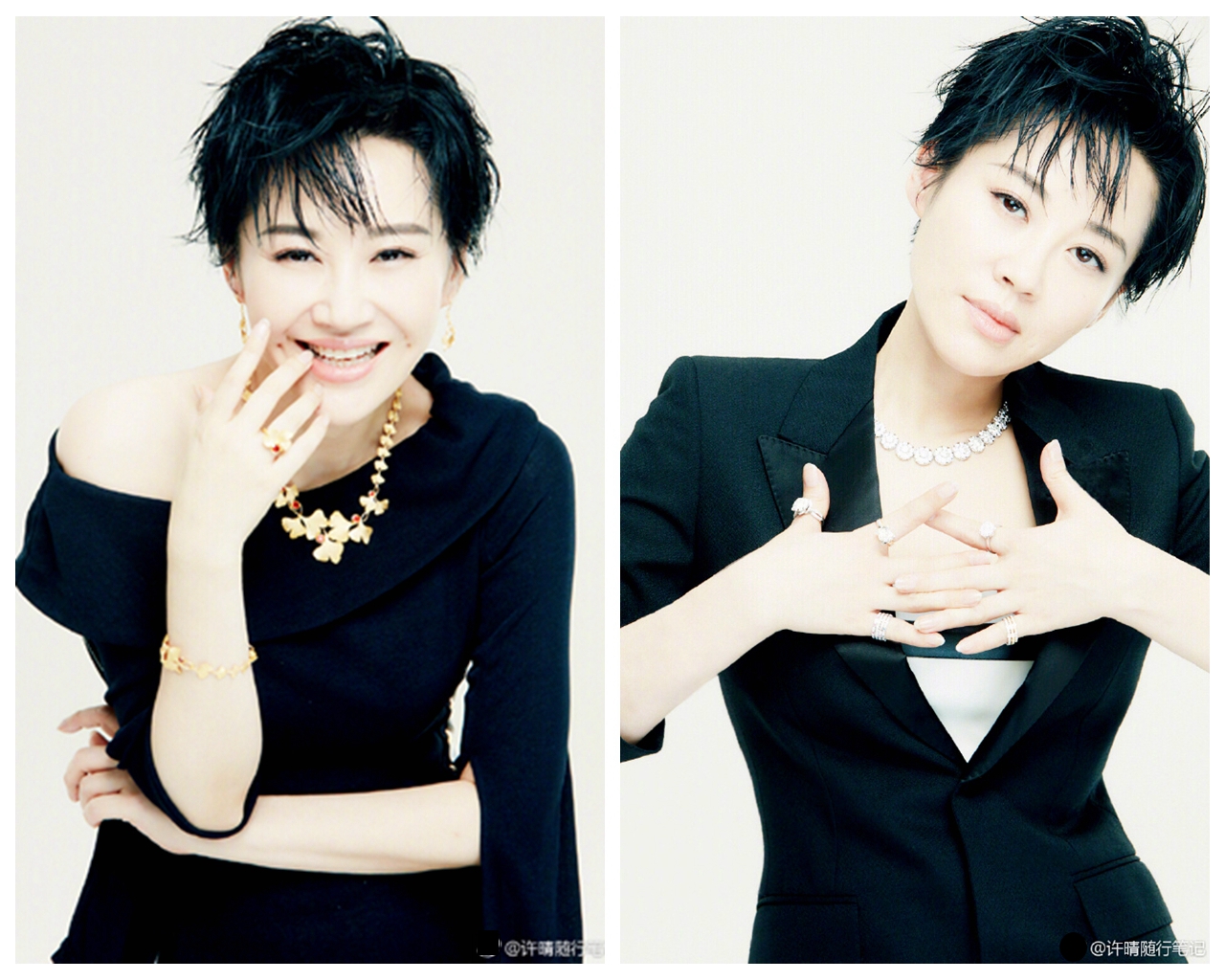 许晴剪了短发实在惊艳,身材更是好到没话说