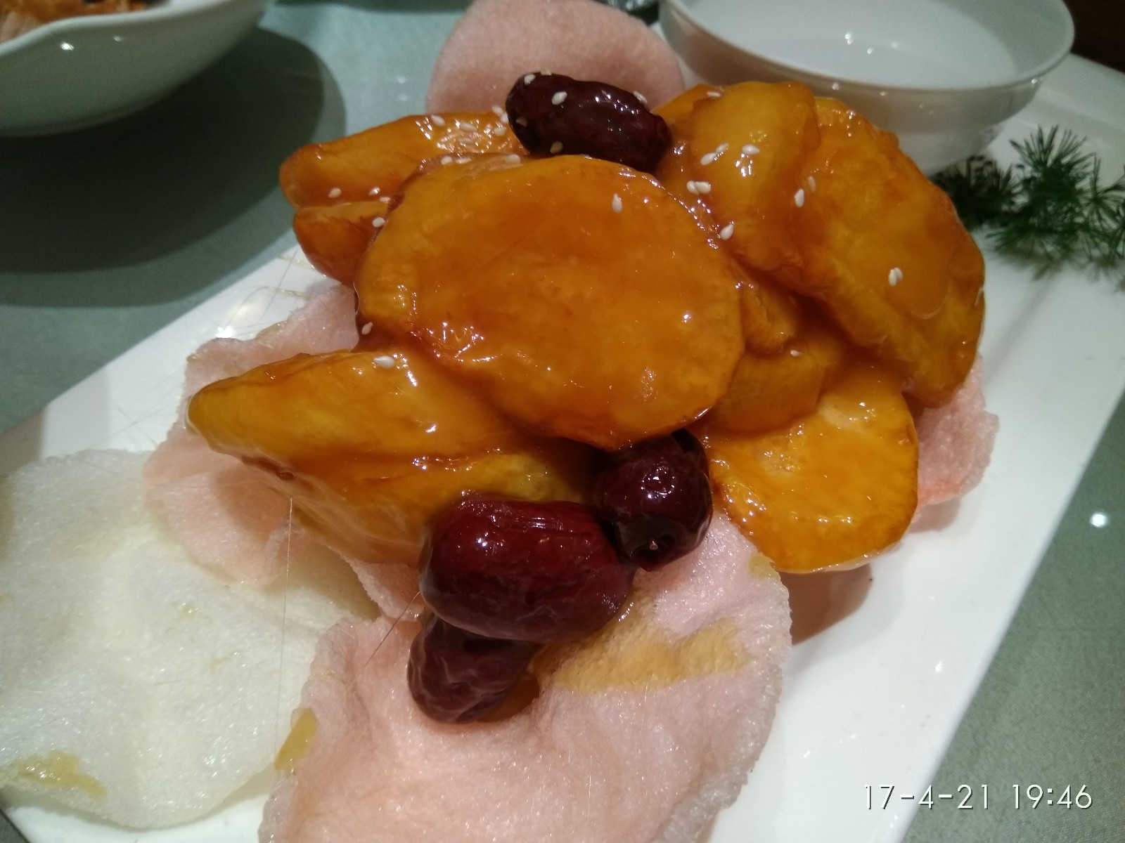 东北甜品,拔丝红枣地瓜