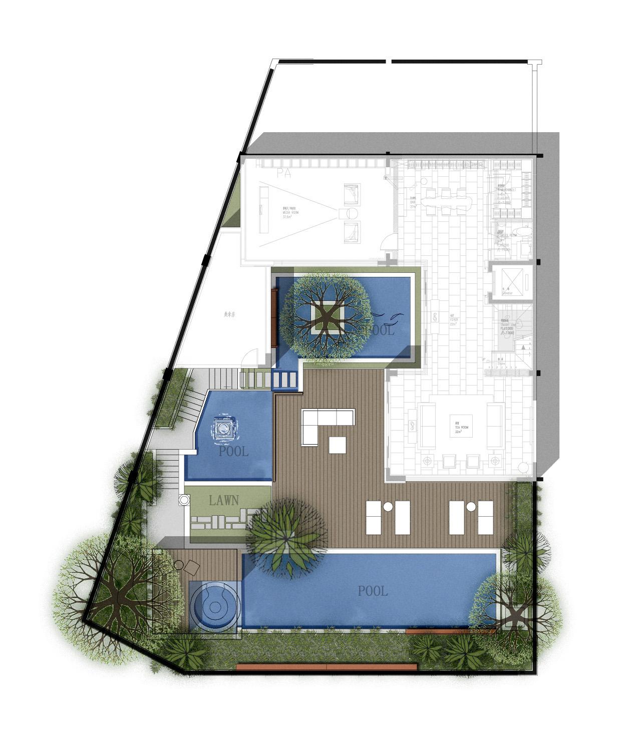 包工头100自建农村三层别墅 游泳池现代时尚又大气!