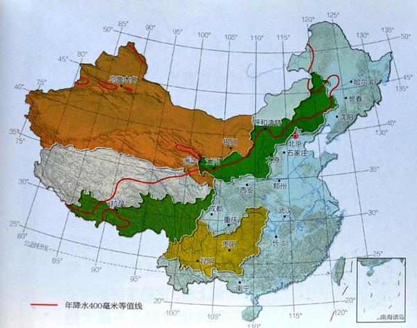 科学统计发现古长城与400毫米等降水量线高度重合