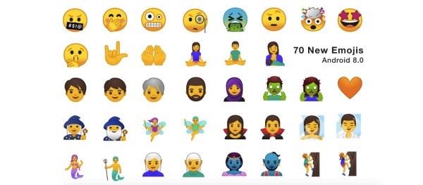表情还不够用?android oreo支持emoji 5.