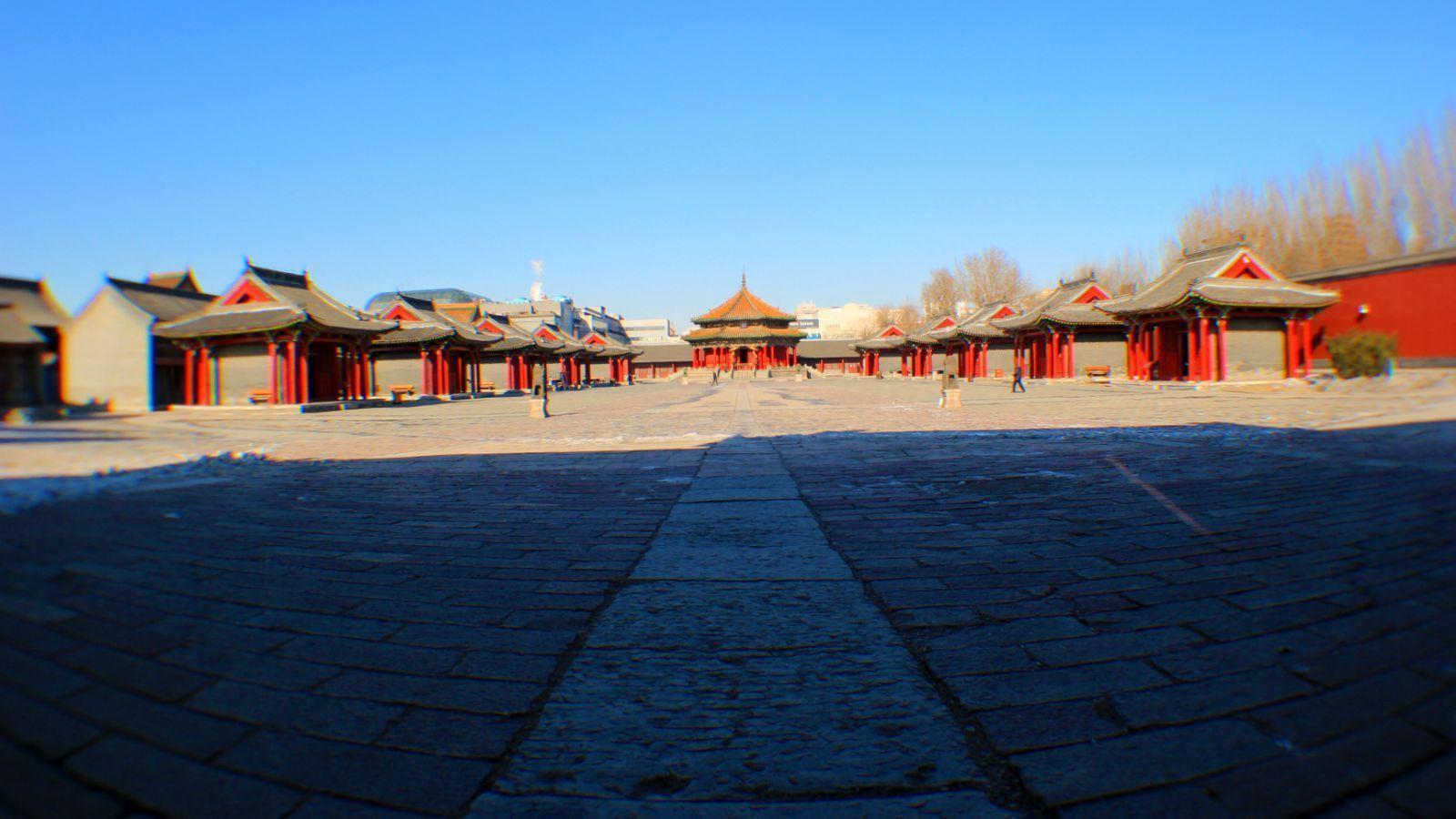 400年的沈阳故宫十王亭今天进行修缮十一迎客