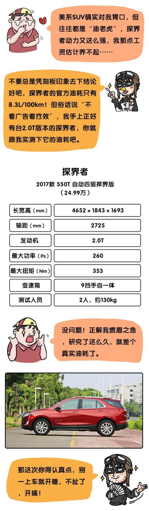 8.77L，最新2.0T+四驱美系中型SUV为何这么省油