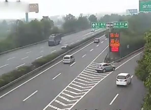 高速走错道，用纸遮挡号牌开始倒车却意外被风吹