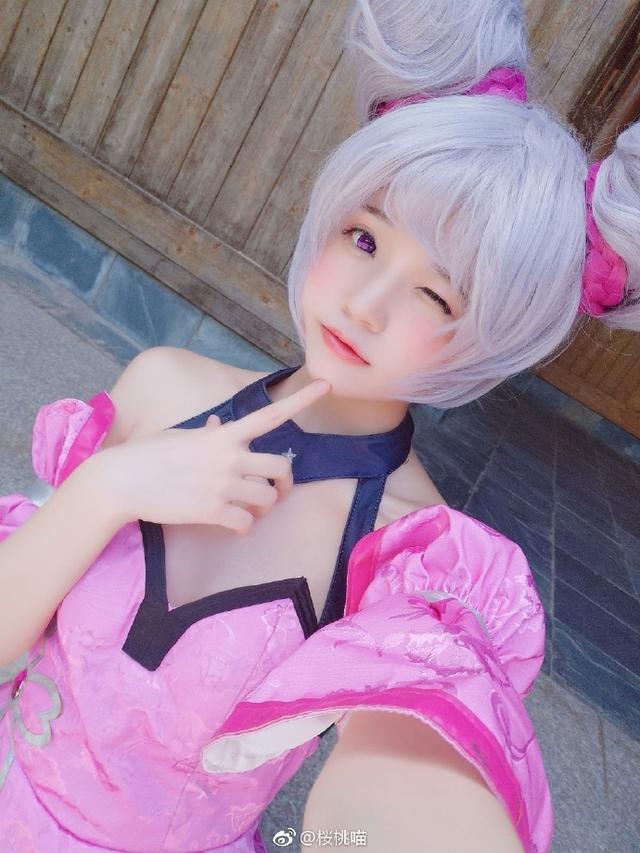 王者荣耀cos小乔白丝粉嫩小萝莉
