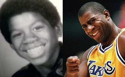 大鲨鱼奥尼尔,标志性的笑容至今都没有改变.nba球星童年啥样?