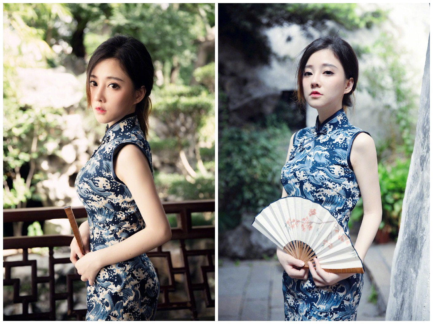 冯提莫晒出优雅旗袍写真 扮作俏佳人全靠20层杀人垫