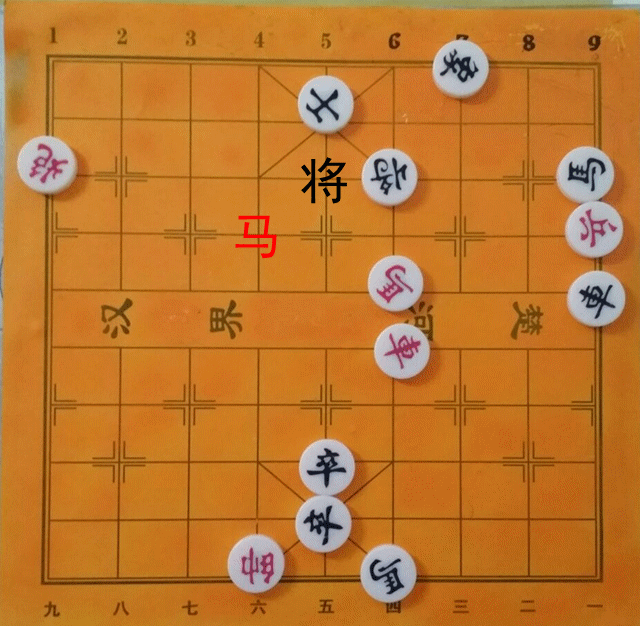 象棋残局,黑马走错一步,输了 ,后悔