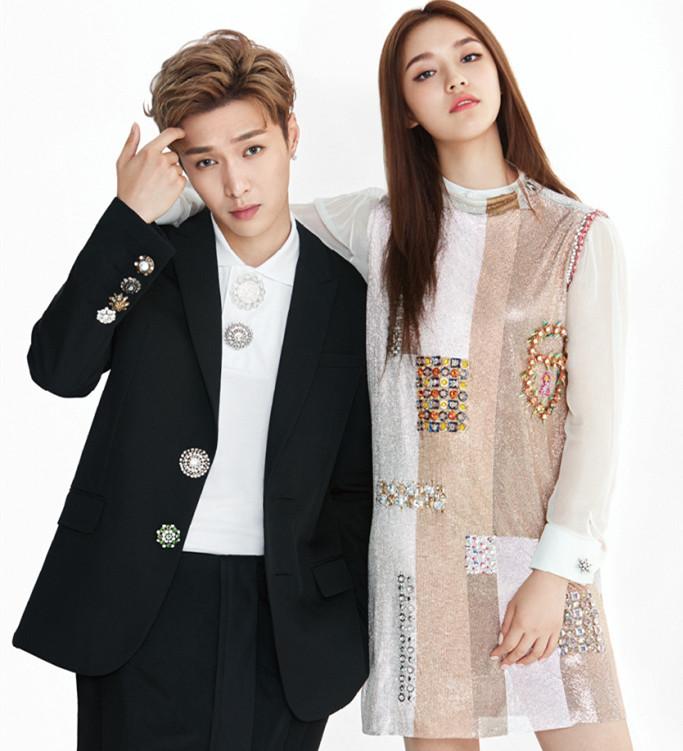 张艺兴和林允拍时尚大片,两人的搭配真好看!