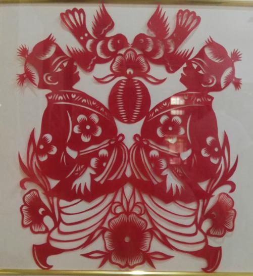 乔丽蹴鞠齐国成语剪纸系列齐文化节的一大亮点