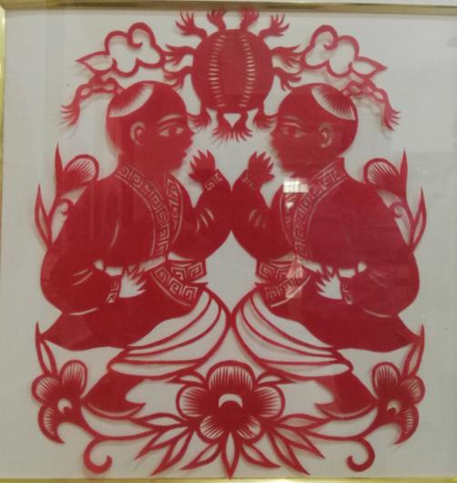 乔丽蹴鞠齐国成语剪纸系列齐文化节的一大亮点