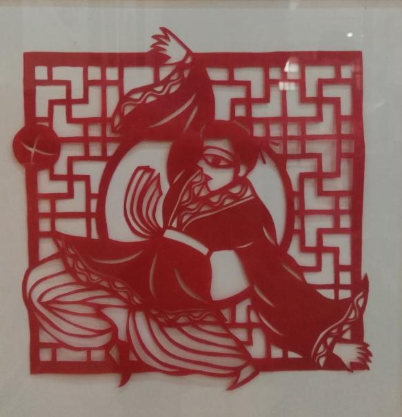 乔丽蹴鞠齐国成语剪纸系列齐文化节的一大亮点