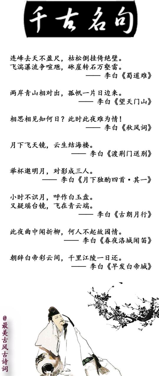 浮生若梦,为欢几何,李白的诗词名句,你知道多少?|李白|诗仙|名句_新浪新闻
