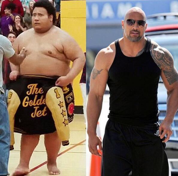 健身大咖健身前后对比:大力水手最猛,强森最逗!